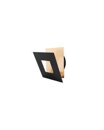 DALIA * APLIQUE CUADRADO 12W - ORO + NEGRO